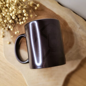 Czarny Kubek z Nadrukiem Barbórka