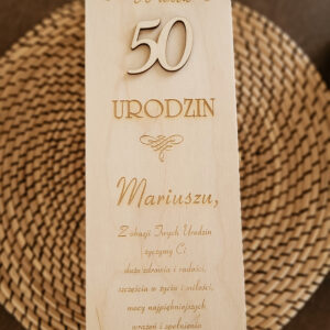 Personalizowana drewniana skrzynka na alkohol