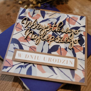 Personalizowana Kartka Urodzinowa Niebieska