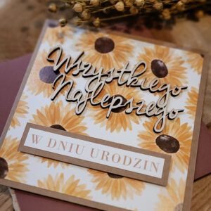Personalizowana Kartka Urodzinowa Słoneczniki